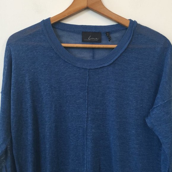 Line Knitwear Linen Blend Thin Sweater - Picture 3 of 8